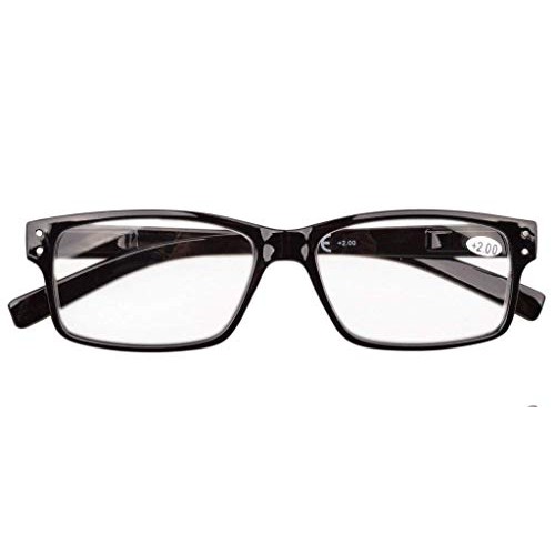 Eyekepper Mens Vintage Reading Glasses-5 Pack Black Frame Glasses for Men Rea...