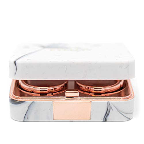 EYELOV Contact Lens Travel Case, Cute Marble Mini Contact Lens Travel Kit Hol...
