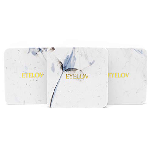 EYELOV Contact Lens Travel Case, Cute Marble Mini Contact Lens Travel Kit Hol...