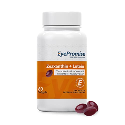 EyePromise Zeaxanthin + Lutein Eye Vitamin - 60 Softgels Capsules Made with N...