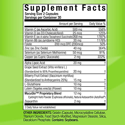 EyeScience Macular Health Beyond AREDS2 Formula, Advanced Ocular Vitamin - Co...