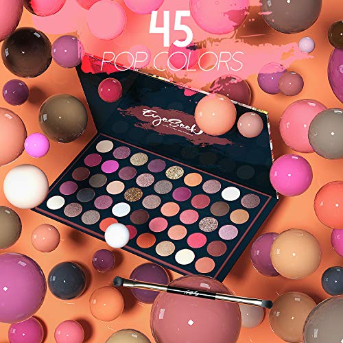 EYESEEK Matte Eyeshadow Palette, Neutral Eye Makeup Palettes Sets with Brushe...