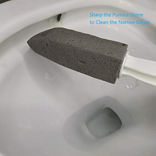 2 Pack Pumice Stone Toilet Bowl Cleaner With Extra Long Handle, EYU Pumice St...