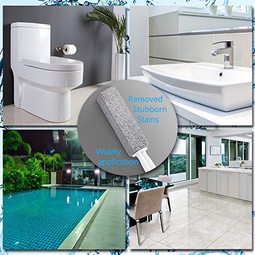 2 Pack Pumice Stone Toilet Bowl Cleaner With Extra Long Handle, EYU Pumice St...