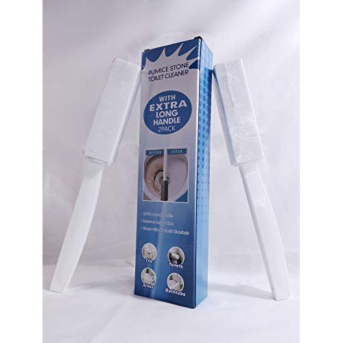 2 Pack Pumice Stone Toilet Bowl Cleaner With Extra Long Handle, EYU Pumice St...