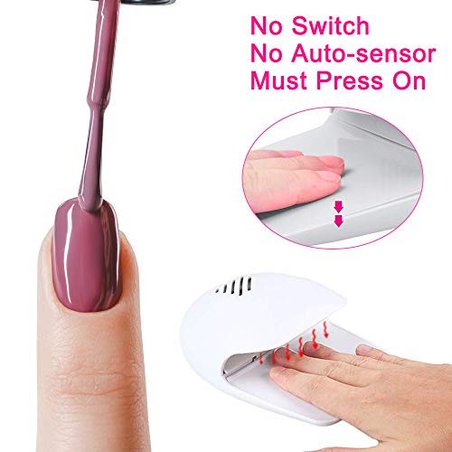 Nail Fan Dryer for Regular Nail Polish, Portable Nail Dryer Nail Art Polish M...