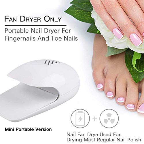 Nail Fan Dryer for Regular Nail Polish, Portable Nail Dryer Nail Art Polish M...