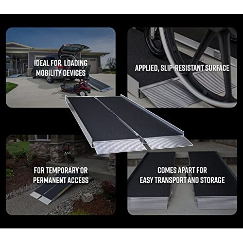 EZ-Access Suitcase Singlefold Portable Ramp with an Applied Slip-Resistant Su...