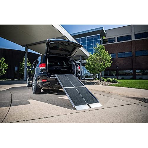 EZ-Access Suitcase Trifold Portable Ramp with an Applied Slip-Resistant Surfa...