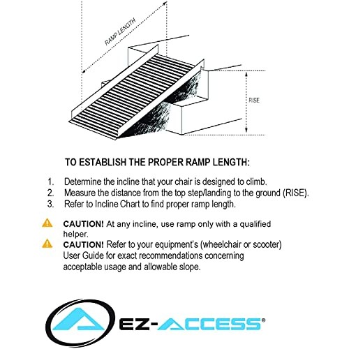 EZ-Access Suitcase Trifold Portable Ramp with an Applied Slip-Resistant Surfa...