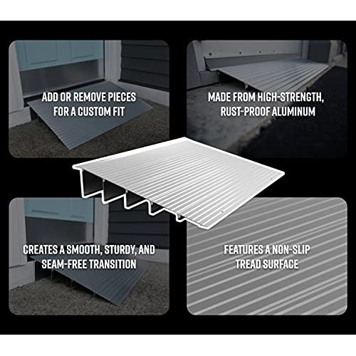 EZ-Access Transitions Modular Aluminum Entry Ramp, 5" Rise