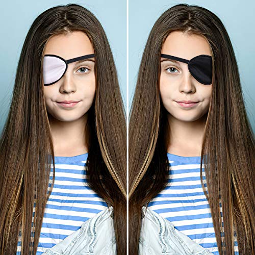 eZAKKA Eye Patches for Adults, 2 Pieces Silk Elastic Eyepatch Patch for Lazy ...