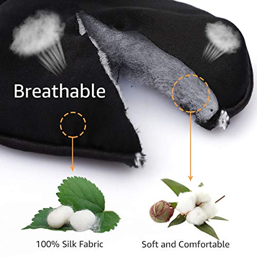 eZAKKA Eye Patches for Adults, 2 Pieces Silk Elastic Eyepatch Patch for Lazy ...