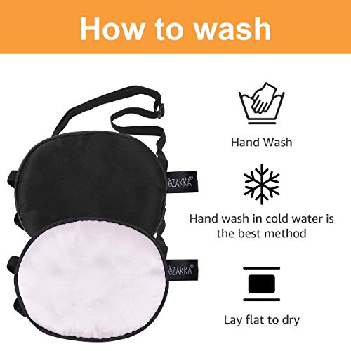 eZAKKA Eye Patches for Adults, 2 Pieces Silk Elastic Eyepatch Patch for Lazy ...