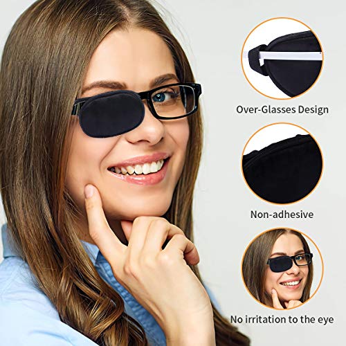 eZAKKA Eye Patches for Adults, Eye Patch for Glasses Silk Patch for Lazy Eye ...