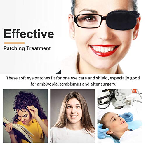 eZAKKA Eye Patches for Adults, Eye Patch for Glasses Silk Patch for Lazy Eye ...
