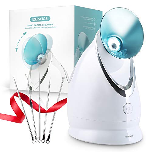 Facial Steamer EZBASICS Ionic Face Steamer for Home Facial, Warm Mist Humidif...