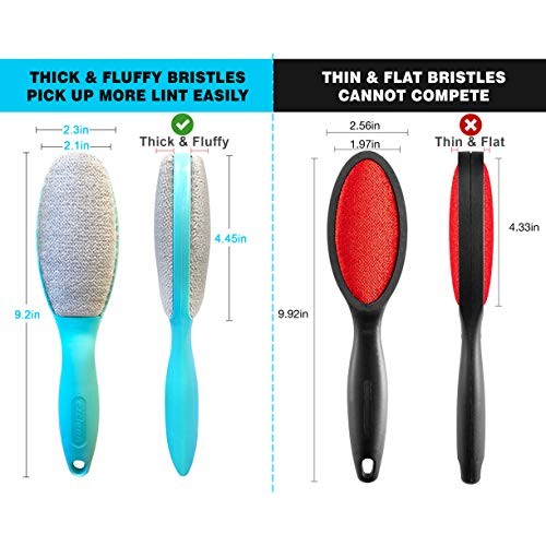 ezclean 3 Pack, 3 Colors, Lint Brush for Clothes, Furniture, Double Sided Pet...