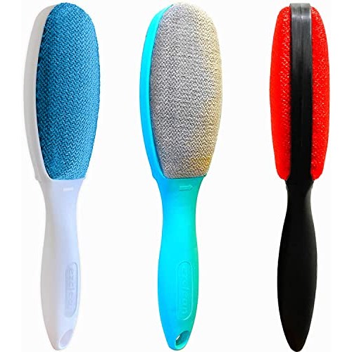 ezclean 3 Pack, 3 Colors, Lint Brush for Clothes, Furniture, Double Sided Pet...