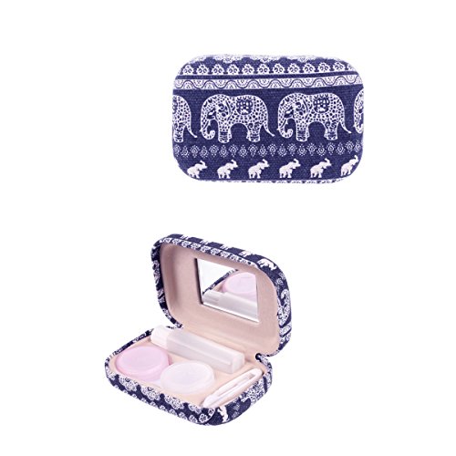 Portable Travel Contact Lens Case Box Eye Care Kit Holder Mirror Box (Blue)