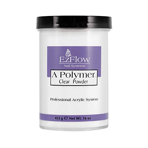 EZ Flow A Polymer False Nails, Clear, 16 Ounce