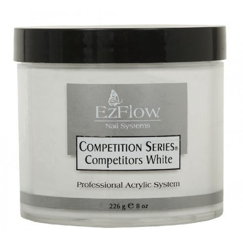EZ Flow Competition Series Powder Competitors White False Nails, 16 Ounce