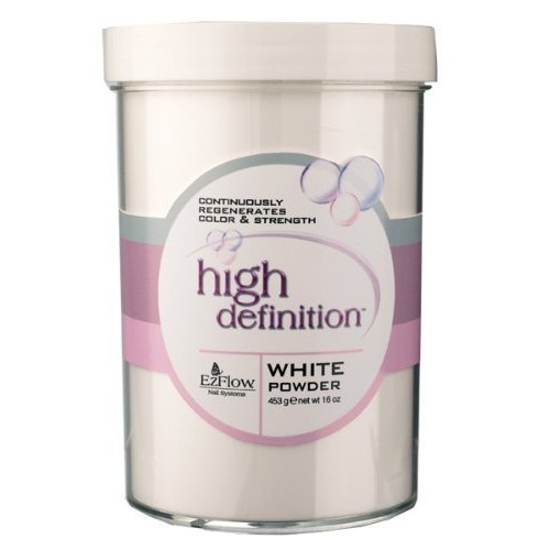 EZ Flow High Definition Powder False Nails, White, 16 Ounce by EzFlow