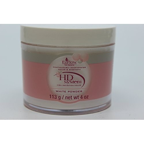 EZ Flow High Definition Powder False Nails, White, 4 Ounce