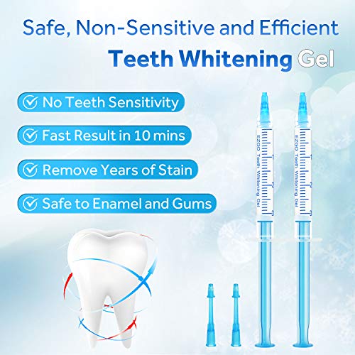 EZGO 10 Pack Teeth Whitening Gel Refills 22% Bleaching Gel, No Sensitive Teet...