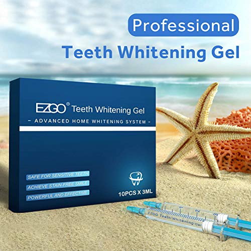 EZGO 10 Pack Teeth Whitening Gel Refills 22% Bleaching Gel, No Sensitive Teet...