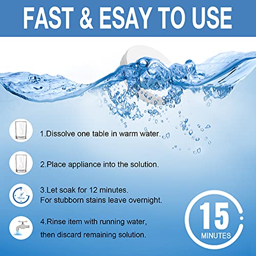 EZGO Retainer Cleaner Tablets, Denture Cleaning Tablets for Mouth Guard, Nigh...