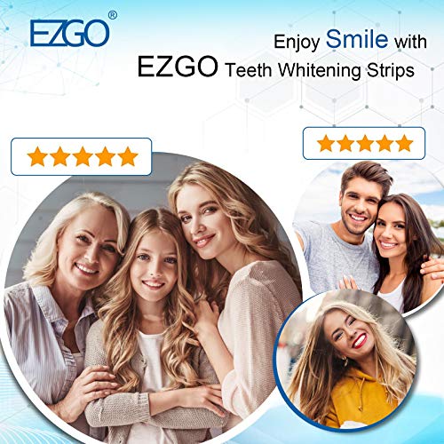 EZGO Teeth Whitening Strips, 28 Non-Sensitive White Strips Teeth Whitening Ki...