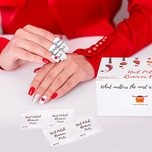 EZGOODZ Nail Polish Remover Pads Pack of 100 Nail Polish Remover Wipes, 2 ply...