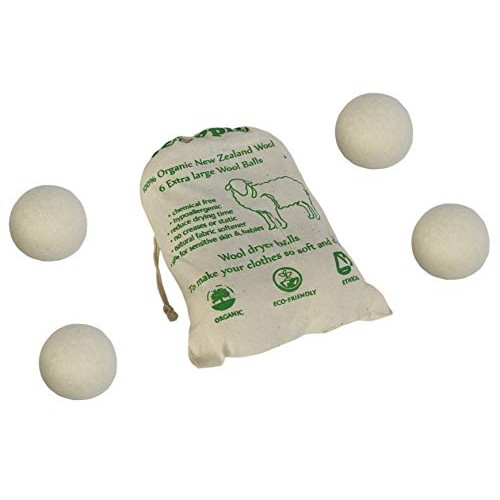 Natural Wool Dryer Balls - Fabric Softner Reducing Wrinkles and Resuable Pack...