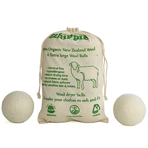 Natural Wool Dryer Balls - Fabric Softner Reducing Wrinkles and Resuable Pack...