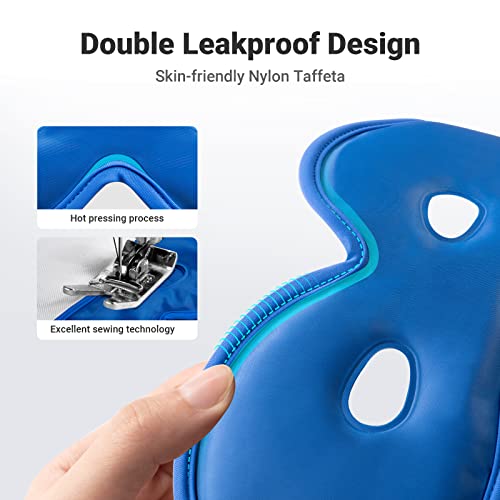 Gel Eye Mask Reusable Cooling Eye Mask with Eye Holes, Cold Eye Sleep Mask fo...