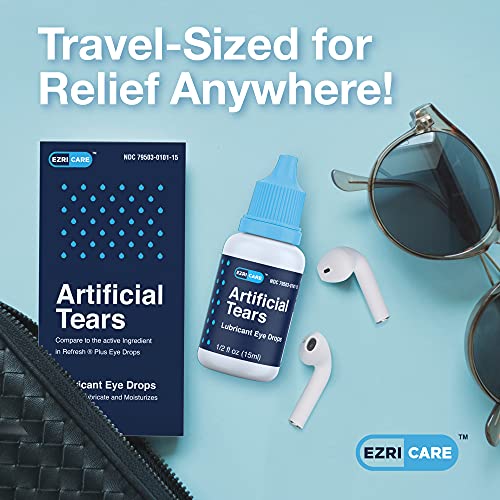 2 PK Artificial Tears Eye Drops for Dry Eyes - Extra Strong Moisturizing Lubr...