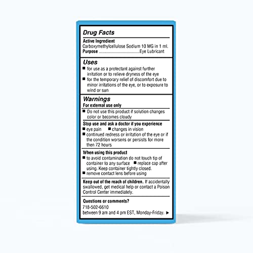 2 PK Artificial Tears Eye Drops for Dry Eyes - Extra Strong Moisturizing Lubr...