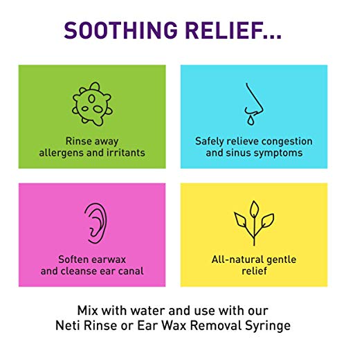 EZY DOSE Saline Nasal Rinse Packets, Individually Wrapped Sinus Refill Packet...