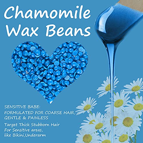 EzyGenix Wax Warmer, Hair Removal Waxing Kit, Target for Facial Bikini Area A...