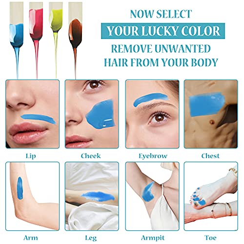 EzyGenix Wax Warmer, Hair Removal Waxing Kit, Target for Facial Bikini Area A...