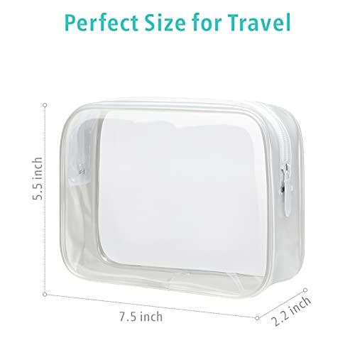 Clear Toiletry Bag, F-color 3 Pack TSA Approved Toiletry Bag Clear Makeup Bag...