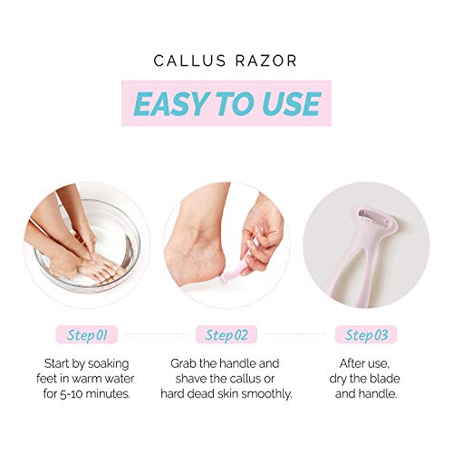 F3 Systems Callus Razor, Pedicure Tool, Effective for Cracked Heel, Ergonomic...