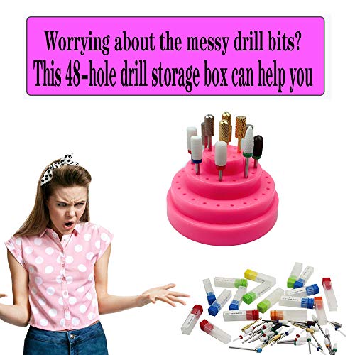 FA FIGHTART Large Dust Proof Nail Drill Bit Holder Big Acrylic Nail Drill Bit...