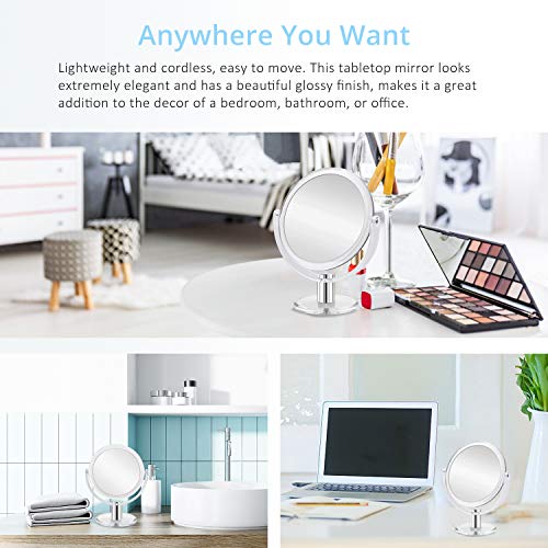 Fabuday Magnifying Makeup Mirror Double Sided, 1X 10X Magnification Mirror, T...