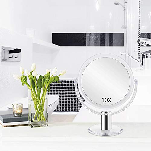 Fabuday Magnifying Makeup Mirror Double Sided, 1X 10X Magnification Mirror, T...