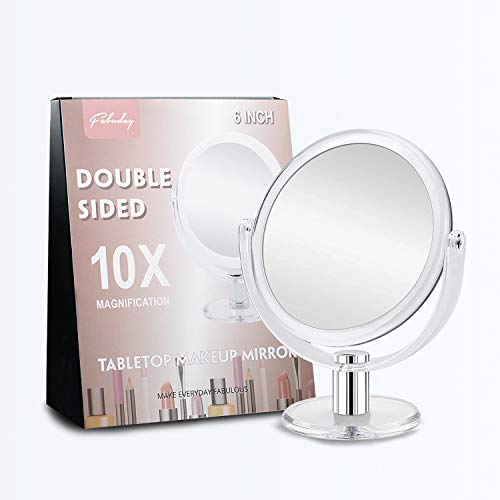 Fabuday Magnifying Makeup Mirror Double Sided, 1X 10X Magnification Mirror, T...