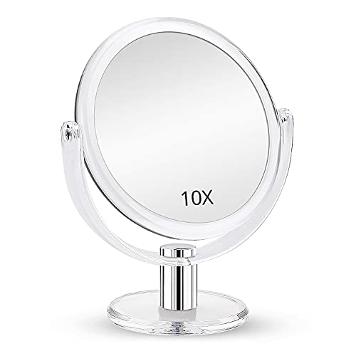 Fabuday Magnifying Makeup Mirror Double Sided, 1X 10X Magnification Mirror, T...