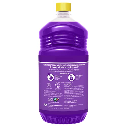 Fabuloso All Purpose Cleaner, Lavender, Bathroom Cleaner, Toilet Cleaner, Flo...