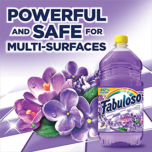 Fabuloso All Purpose Cleaner, Lavender, Bathroom Cleaner, Toilet Cleaner, Flo...